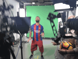 FC Barcelona Arda Turan Dancing On Camera GIF