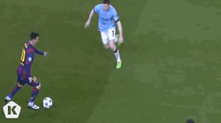 FC Barcelona Astonishing Ball Maneuver GIF