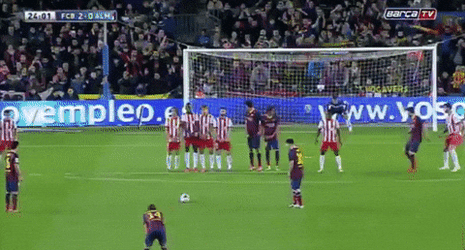 FC Barcelona Incredible Kick Off Score GIF