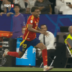FC Barcelona Lamine Yamal Knee Slide Move GIF