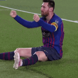 FC Barcelona Lionel Messi Chest Pumping GIF
