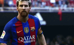 FC Barcelona Lionel Messi Flying Kiss GIF