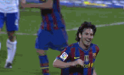 FC Barcelona Lionel Messi Rallying The Crowd GIF