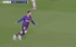 FC Barcelona Lionel Messi Sitting Slide GIF