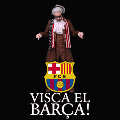 FC Barcelona Logo With Soccer Ball GIF
