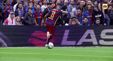 FC Barcelona Neymar Da Silva Incredible Kick GIF