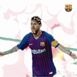 FC Barcelona Star Player Lionel Messi Entrance GIF