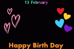 February Happy 13Th Birthday Greeting GIF