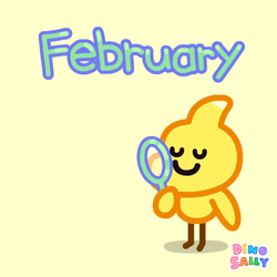 February Line Friends Sally Blowing Heart Bubbles GIF