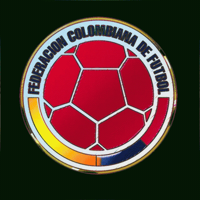 Federacion Colombiana De Futbol Logo With Red Soccer Ball GIF