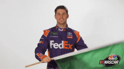 FedEx Man Holding Flag GIF