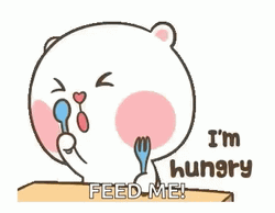 Feed Me Hungry Puffy Bear GIF