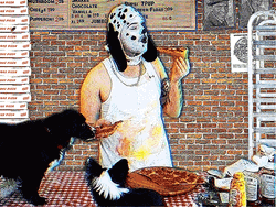 Feeding Dog Pizza Party GIF