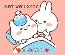Feel Better Sick Bunny GIF