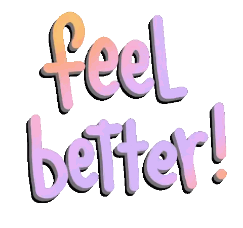 Feel Better Sign In Pink And Orange Sticker