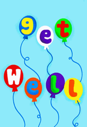 Feel Better Soon Colorful Balloons GIF