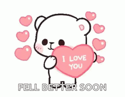 Feel Better Soon Milk Bear GIF