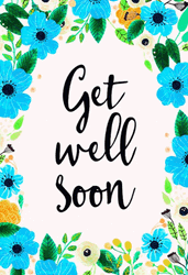 Feel Better Soon Neon Flower GIF