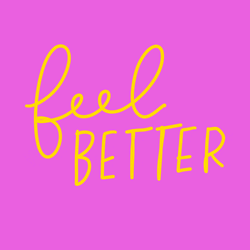 Feel Better Soon Pink Text GIF