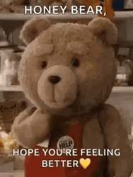 get well soon teddy bear gif