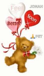 Feel Better Soon Teddy Bear GIF
