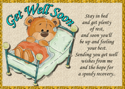 Feel Better Soon Teddy Bear Wishes GIF