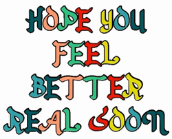 Feel Better Soon Text Animation Rainbow GIF