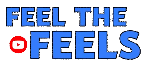 Feel The Feels Logo With Red Play Button Sticker