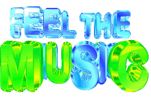 Feel The Music Text Sticker