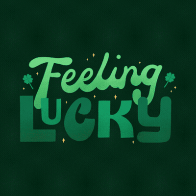Feeling Lucky Sign In Circle GIF