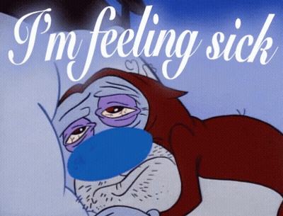 Feeling Sick Cartoon Lying In Bed GIF