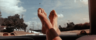 Feet Hanging Out Car Window GIF
