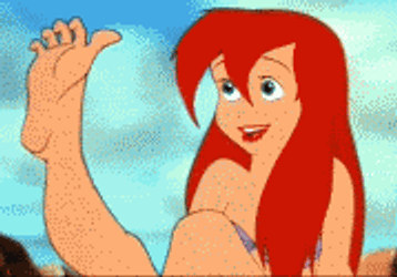 Feet Hurt Ariel Still Happy GIF