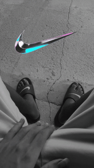 Feet With Nike Logo Above GIF