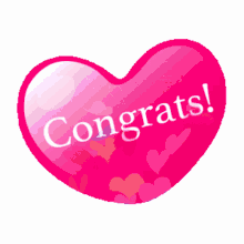 Felicidades Congrats Pink Love Heart