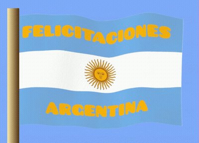 Felicitaciones Argentina Flag With Sun GIF