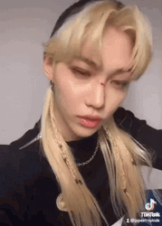 Felix Lee K-Pop Long Hair Flex GIF