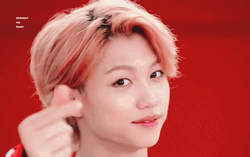 Felix Lee Smile Finger Heart GIF