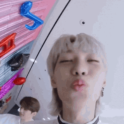 Felix Stray Kids Kiss Camera GIF