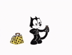 Felix The Cat Disguising As Garfield GIF
