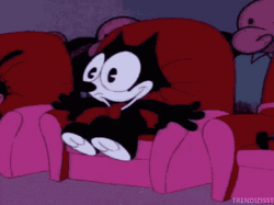 Felix The Cat Love Heart Melting GIF
