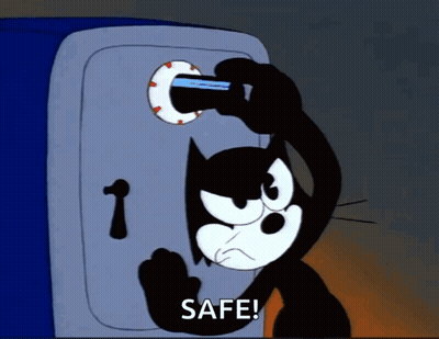 Felix The Cat Opening Safe GIF