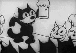 Felix The Cat Partying GIF