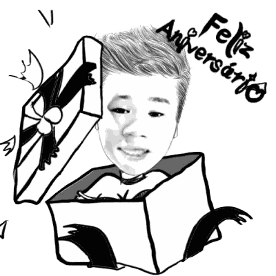 Feliz Aniversario Man In Box Sticker