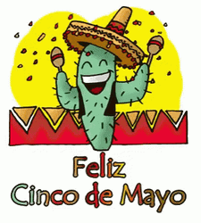 Feliz Cinco De Mayo Cactus Cartoon