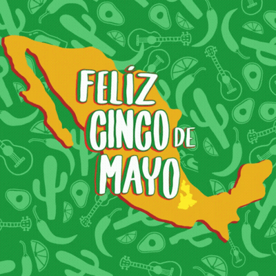 Feliz Cinco De Mayo Poster With Mexico Map GIF