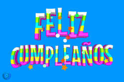 Feliz Cumpleaños In Blue GIF