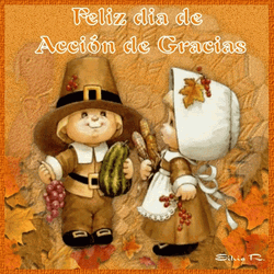 Feliz Dia De Accion De Gracias Happy Couple  GIF