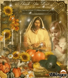 Feliz Dia De Accion De Gracias Kid Praying  GIF