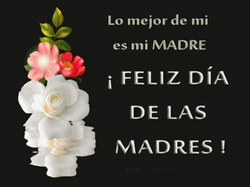 Feliz Dia De La Madres White Flowers GIF